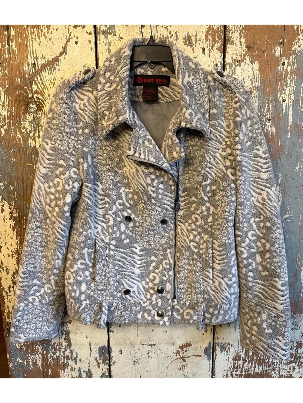 Vintage Hot Kiss Jacket Coat size Medium Wool blend
